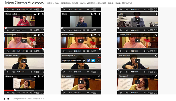 Still from Italian Cinema Audiences – Real Stories by Real People